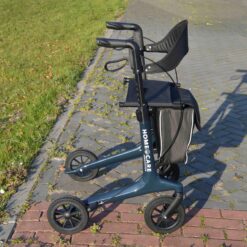 Homecare premium lichtgewicht 5,4 kg - carbon rollator - 150 kg draaggewicht - Opvouwbaar - blauw - Afbeelding 4