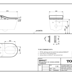 Toto Washlet RW autoflush - Inclusief afstandsbediening - Afbeelding 8