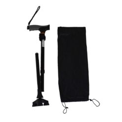 Opvouwbare wandelstok - Verstelbaar 78 t/m 88 cm (Zwart) - Afbeelding 3