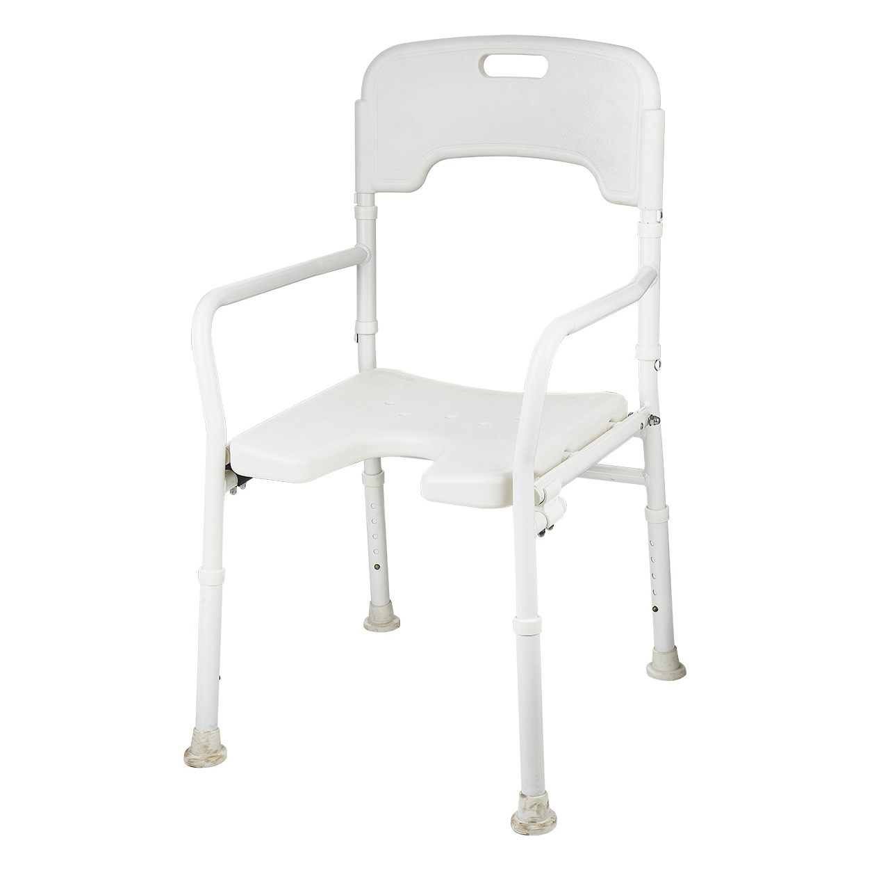 Opvouwbare douchestoel uitgevouwen