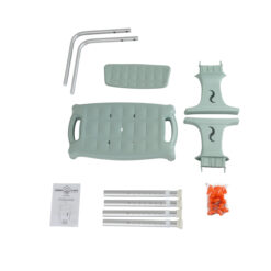 Luxe lichtgewicht douchestoel met afneembare armleuning & rugleuning - Groen - Afbeelding 4