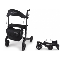 Rollator Homecare – Dubbel opvouwbaar- Zwart (5,8 kg)