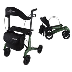 Rollator Homecare – Dubbel opvouwbaar- Groen (5,8 kg)