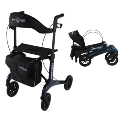 Rollator Homecare – Dubbel opvouwbaar- Blauw (5,8 kg)