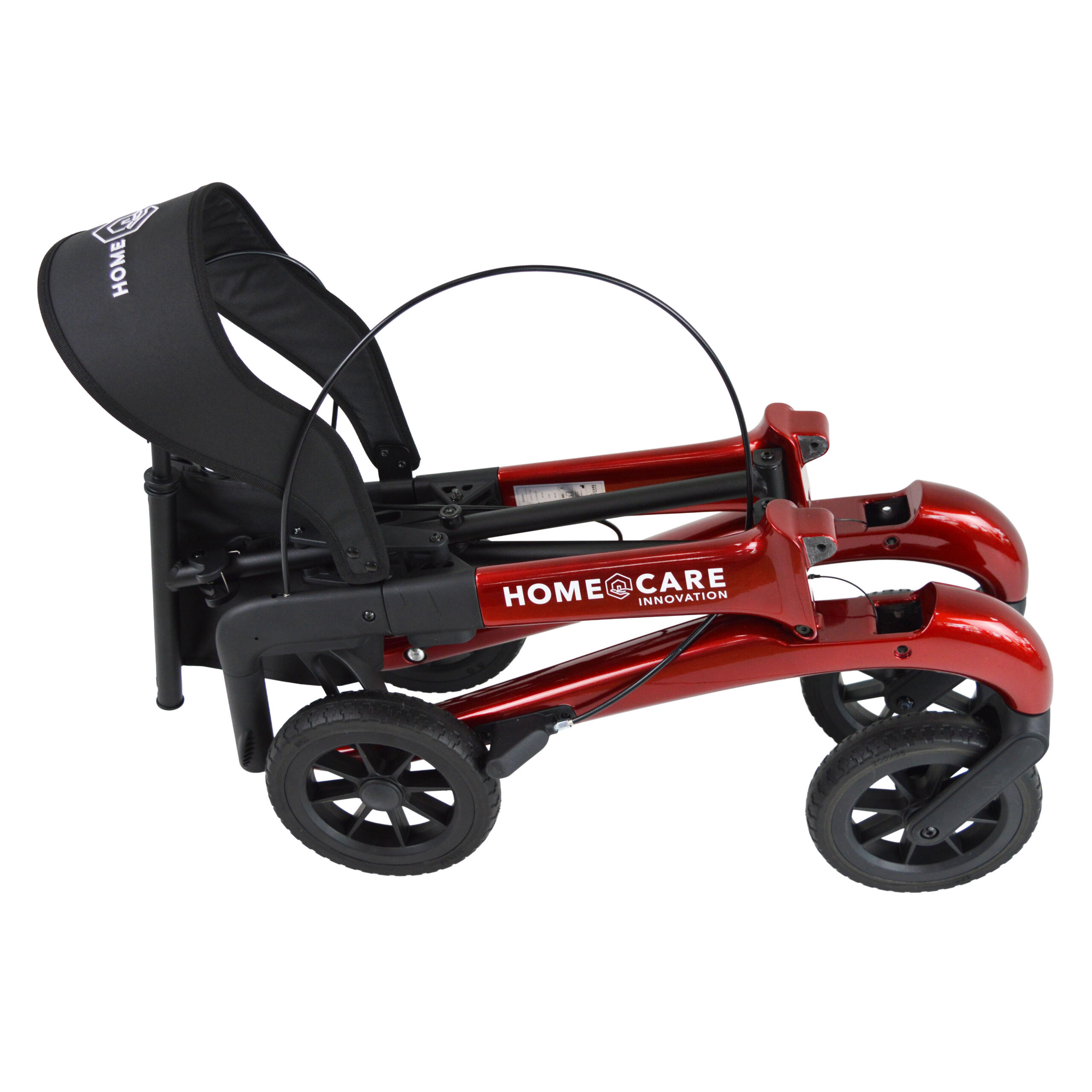 Rollator Homecare – Dubbel opvouwbaar- Rood (5,8 kg) - Afbeelding 17