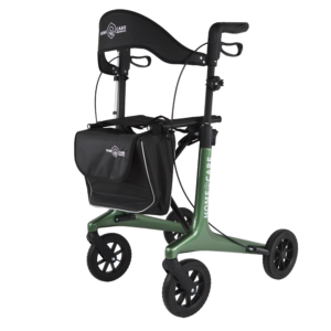 Homecare premium lichtgewicht 5,4 kg - carbon rollator - 150 kg draaggewicht - Opvouwbaar - Groen - incl stokhouder Homecare premium lichtgewicht 5,4 kg - carbon rollator - 150 kg draaggewicht - Opvouwbaar - Groen - incl stokhouder