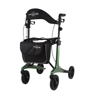 Homecare premium lichtgewicht 5,4 kg - carbon rollator - 150 kg draaggewicht - Opvouwbaar - Groen - incl stokhouder Homecare premium lichtgewicht 5,4 kg - carbon rollator - 150 kg draaggewicht - Opvouwbaar - Groen - incl stokhouder