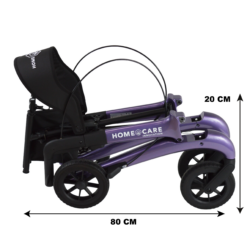 Rollator Homecare – Dubbel opvouwbaar- Paars (5,8 kg) - Afbeelding 5