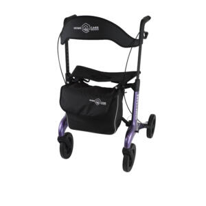 Homecare lichtgewicht Rollator van 5,8 kg – Carbon rollator tot 150 kg draaggewicht – Dubbel opvouwbaar en inclusief reistas - Paars Homecare lichtgewicht Rollator van 5,8 kg – Carbon rollator tot 150 kg draaggewicht – Dubbel opvouwbaar en inclusief reistas - Paars