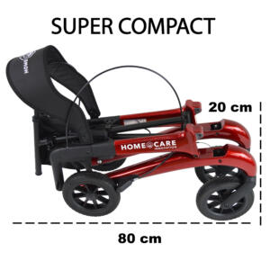 Homecare lichtgewicht Rollator van 5,8 kg – Carbon rollator tot 150 kg draaggewicht – Dubbel opvouwbaar en inclusief reistas - Rood Homecare lichtgewicht Rollator van 5,8 kg – Carbon rollator tot 150 kg draaggewicht – Dubbel opvouwbaar en inclusief reistas - Rood