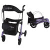 Rollator Homecare – Dubbel opvouwbaar- Paars (5,8 kg)