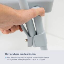 HomeCare Innovation XXL toiletstoel / postoel – bariatrisch – tot 450 kg – in hoogte verstelbaar – met emmer en deksel - Afbeelding 3