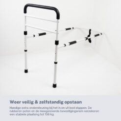 Homecare Innovation Bedbeugel met steunpoten – Bedsteun / opstahulp voor bed – In hoogte verstelbaar – Tot 136 kg - Afbeelding 5