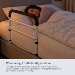 Homecare Innovation Bedbeugel met bevestigingsriem – Bedsteun / opstahulp voor bed – Montage zonder gereedschap – Tot 136 kg - Afbeelding 7