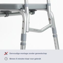 Homecare Innovation XXL Transferbank voor bad – Badtransferbank met rug- en armleuning – In hoogte verstelbaar – Tot 275 kg - Afbeelding 9