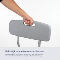 Homecare Innovation XXL Transferbank voor bad – Badtransferbank met rug- en armleuning – In hoogte verstelbaar – Tot 275 kg - Afbeelding 10