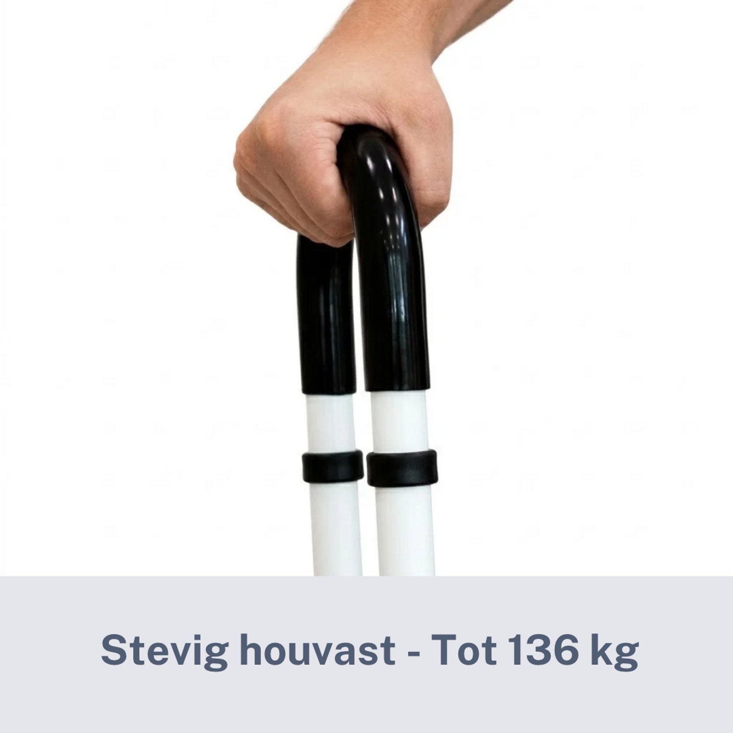 Homecare Innovation Badrandgreep – Badbeugel met klem – In hoogte verstelbaar 48-58 cm – Zachte grip – Zonder boren – Tot 136 kg - Afbeelding 2