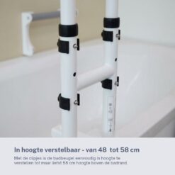Homecare Innovation Badrandgreep – Badbeugel met klem – In hoogte verstelbaar 48-58 cm – Zachte grip – Zonder boren – Tot 136 kg - Afbeelding 4